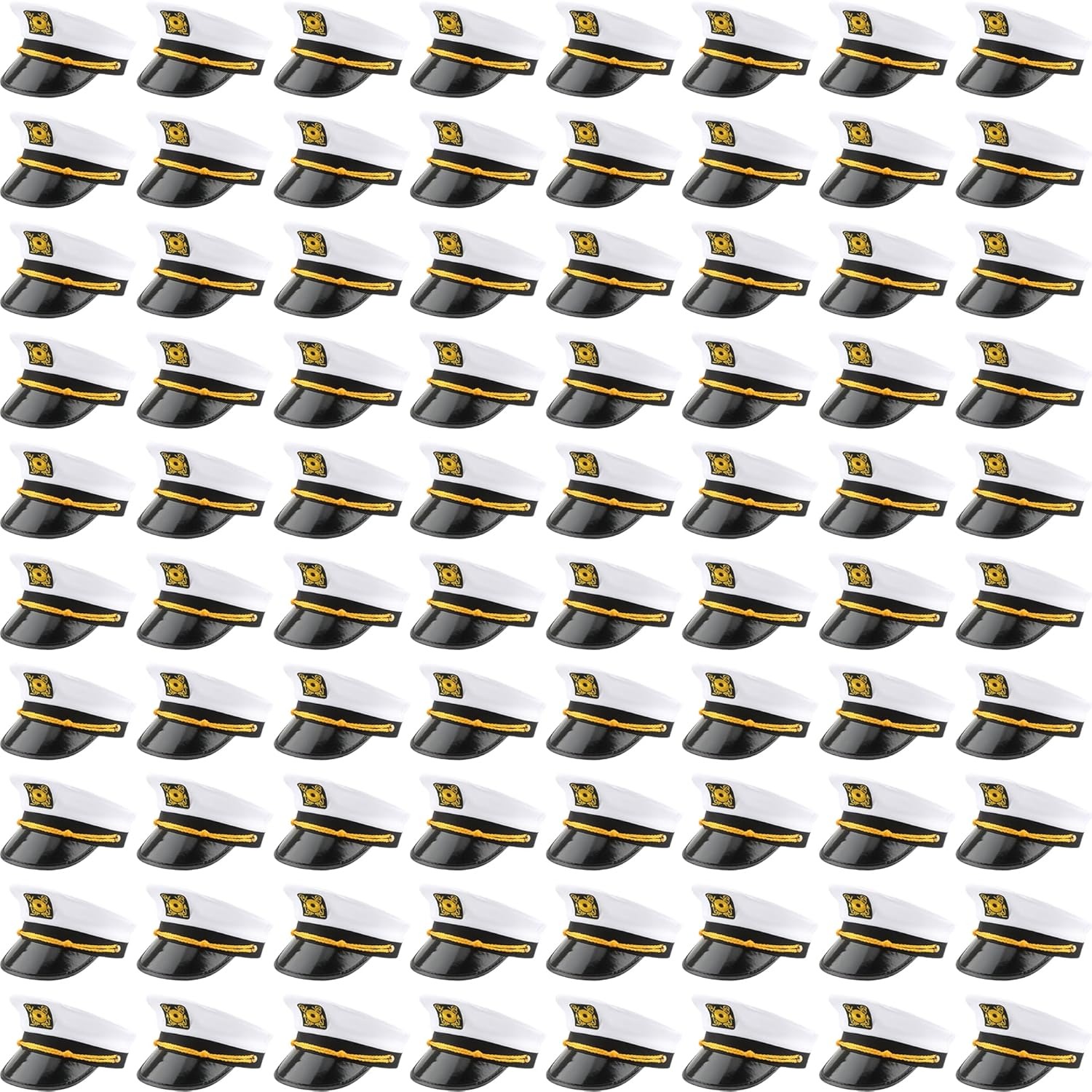80 Pack Captain Hats Bulk Adjustable Yacht Sailor Captain Hat Sea Cap Ship Boat Hat for Adult Halloween Party Supplies