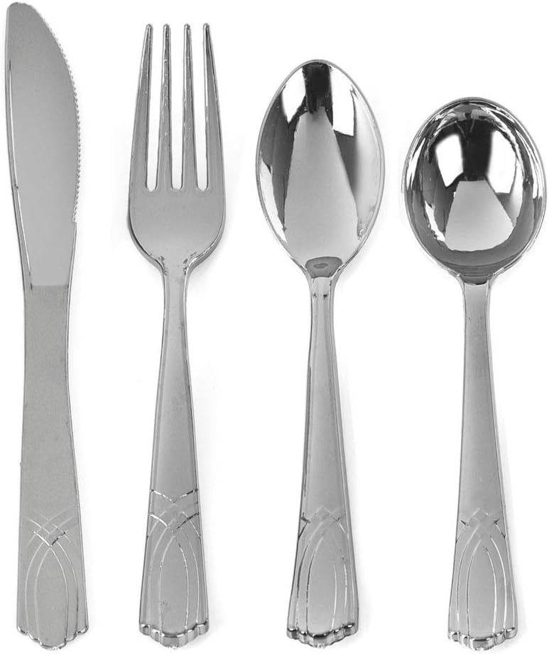 Disposable Knives - 1152 Count - Silver Plastic - for Parties, Catering and Events