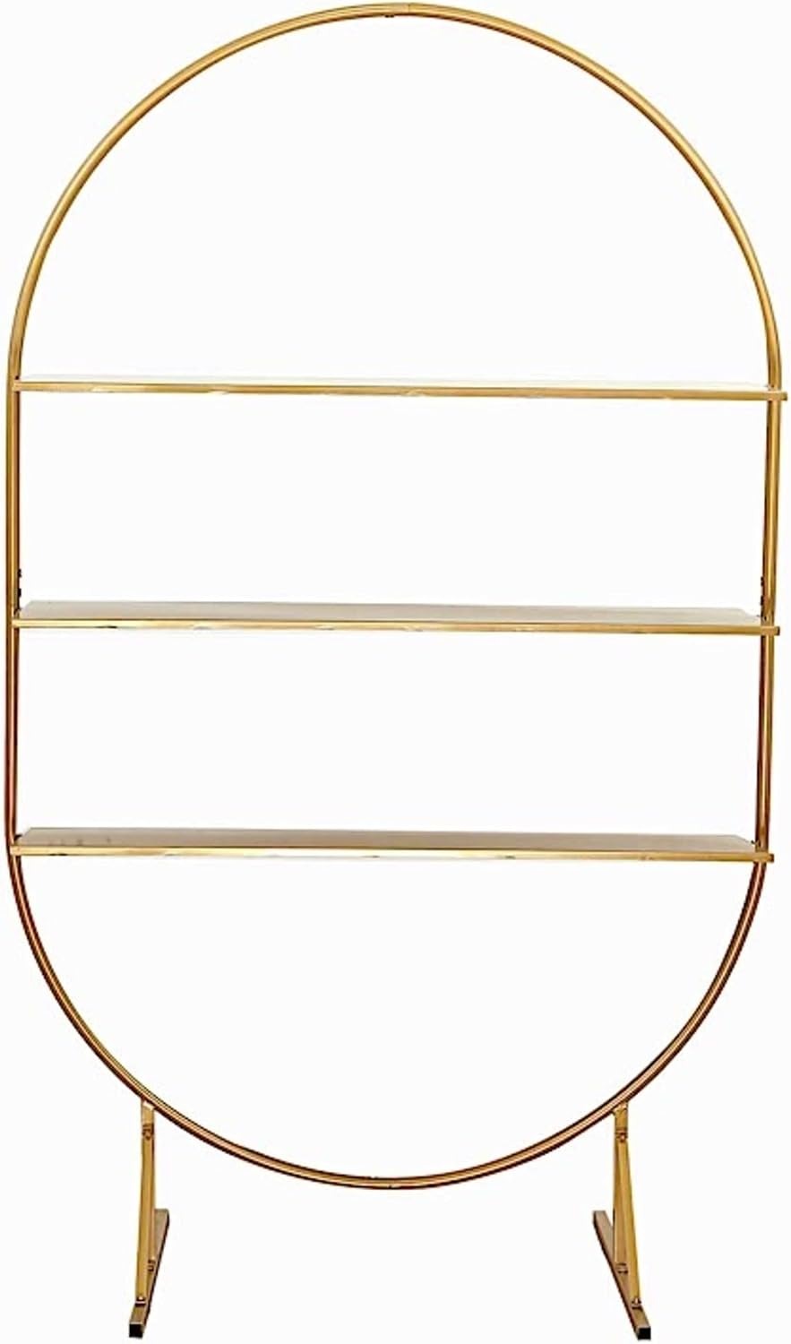 3 Tier Gold 6.5 ft Metal Arch Cupcake Dessert Display Stand Centerpiece Wedding Party Reception Decorations Supplies