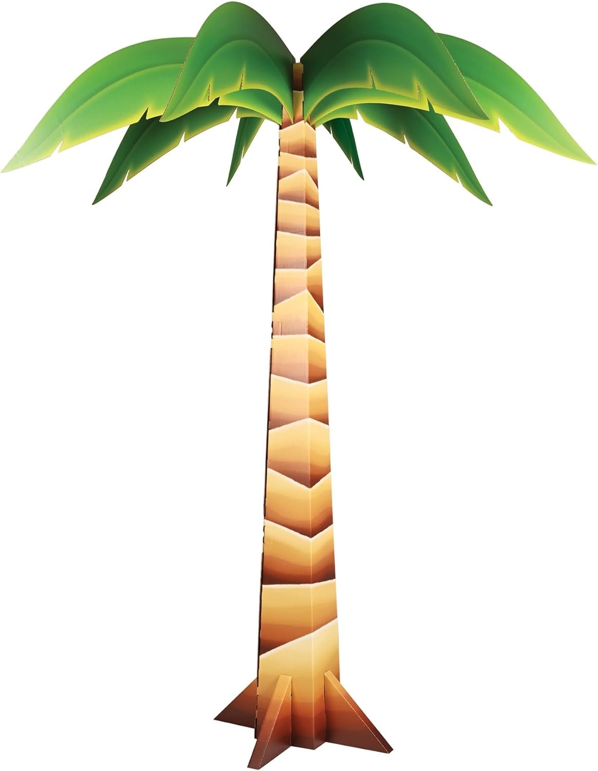Beistle Large 7' 3" x 6' Cardboard Hawaiian Party 3-D Palm Tree Photo Prop, Luau Theme Tropical Photography Background