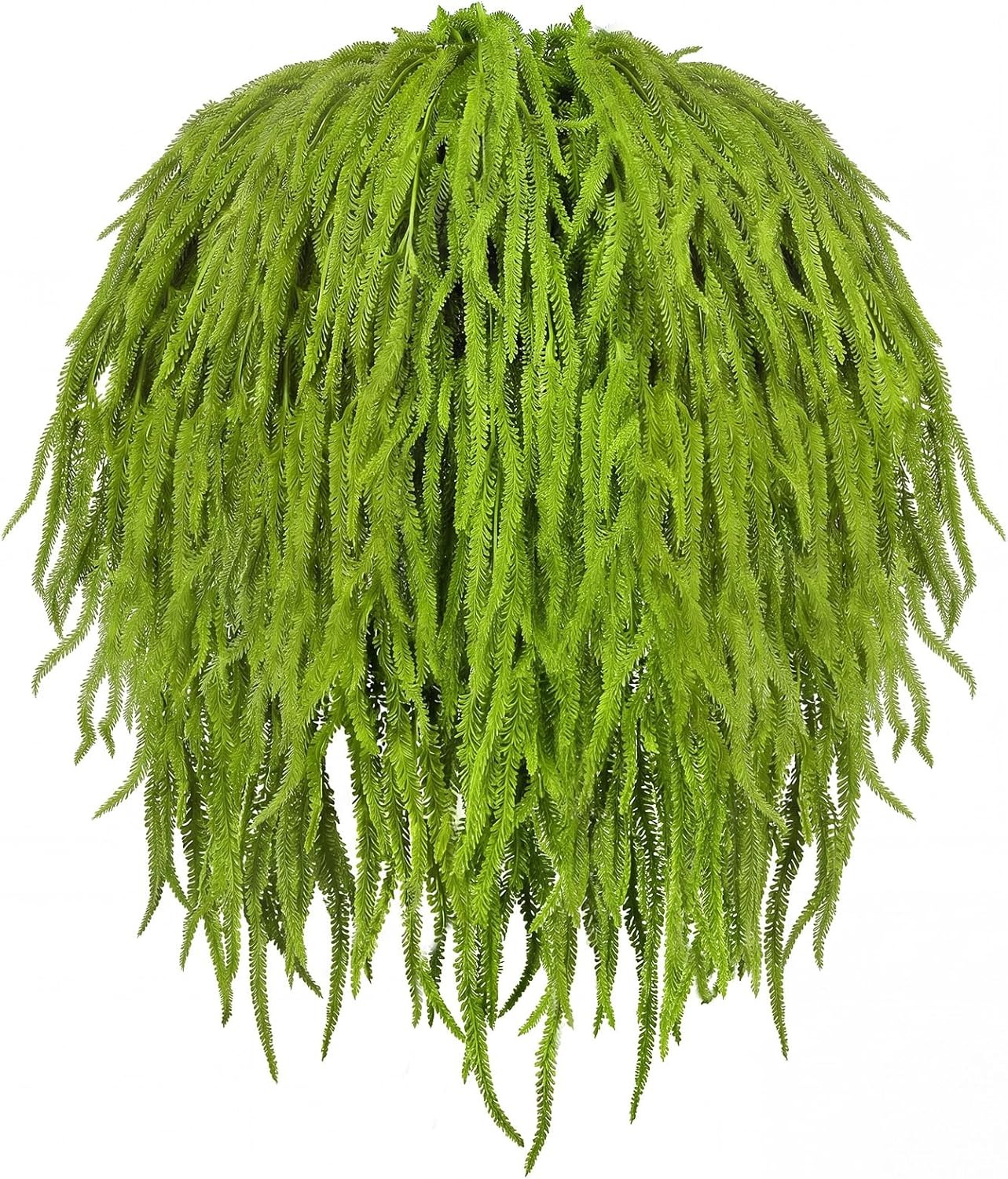 Suncalla 24 Pcs Amaranthus Artificial Flower Faux Amaranthus Hanging Plants Dried Preserved Bleached Wisteria for Wedding DIY Bouquet Garlands Floral Arrangement Home Wall Decor (Green,35 Inch)