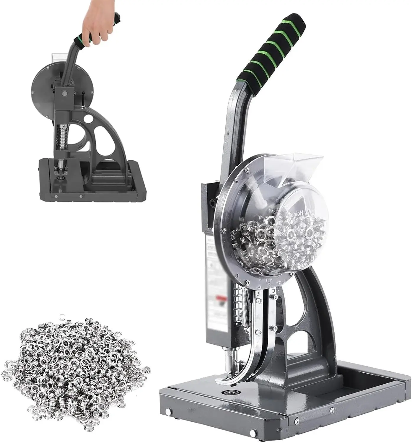 Heavy Duty Grommet Press Machine - Semi-Automatic Eyelet Tool for DIY Crafts, Upholstery, and Sewing Projects - Perfect for Workshops and Home Use,10mm