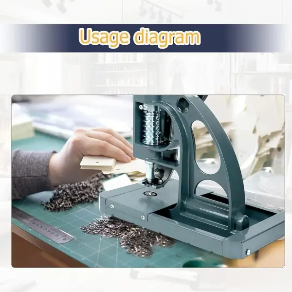Heavy Duty Grommet Press Machine - Semi-Automatic Eyelet Tool for DIY Crafts, Upholstery, and Sewing Projects - Perfect for Workshops and Home Use,10mm