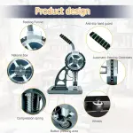 Heavy Duty Grommet Press Machine - Semi-Automatic Eyelet Tool for DIY Crafts, Upholstery, and Sewing Projects - Perfect for Workshops and Home Use,10mm