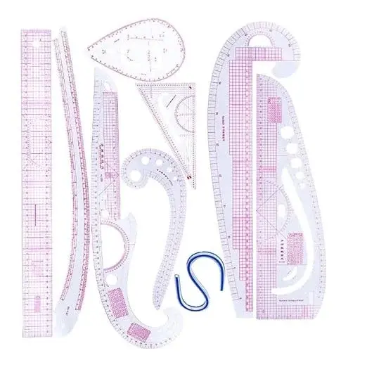 KAOBUY 9PCS/Set Curve Cutting Rulers Cutting Ruler DIY Clothing Sample Grading Sewing Tailor Plastic Patchwork Tailoring Tools