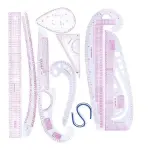 KAOBUY 9PCS/Set Curve Cutting Rulers Cutting Ruler DIY Clothing Sample Grading Sewing Tailor Plastic Patchwork Tailoring Tools