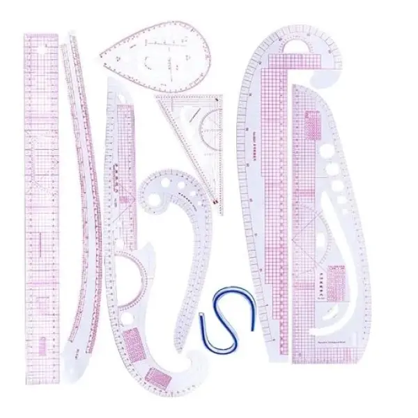 KAOBUY 9PCS/Set Curve Cutting Rulers Cutting Ruler DIY Clothing Sample Grading Sewing Tailor Plastic Patchwork Tailoring Tools
