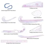 KAOBUY 9PCS/Set Curve Cutting Rulers Cutting Ruler DIY Clothing Sample Grading Sewing Tailor Plastic Patchwork Tailoring Tools