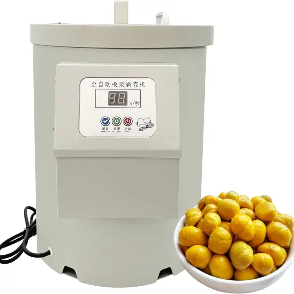 Chestnut Peeler Machine 580W 180kg/h Commercial Chestnut Shelling Machine Electric Chestnut Cutter Kernel Peeler Processing Tool with 14 Adjustable Blades for Bakery Restaurant