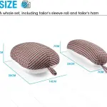 3 BUZZLETT Tailor’s Ham and Seam Roll Set – Premium Tailors Ham for Ironing – Professional Pressing Tools – Linen and Doll Cotton Press Ham for Ironing Smaller Curved Seam