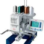 Elna eXpressive 940 Industrial-Inspired Multi-Needle Embroidery Machine with 4 Needles, Remote Computer Screen (4.6"x3.4"), Indepedent Bobbin Winder Motor, and 6 LED Lamps in 4 Locations