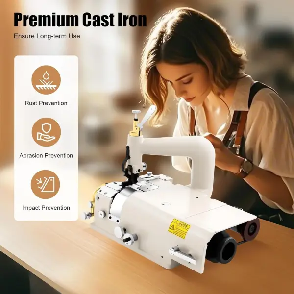 Electric Leather Skiving Machine, Sm-801 Industrial Sewing Machine with Smooth Edges Clear Scale and High Efficiency for Pre-Sewing Process Of Footwear Bags Gloves Etc