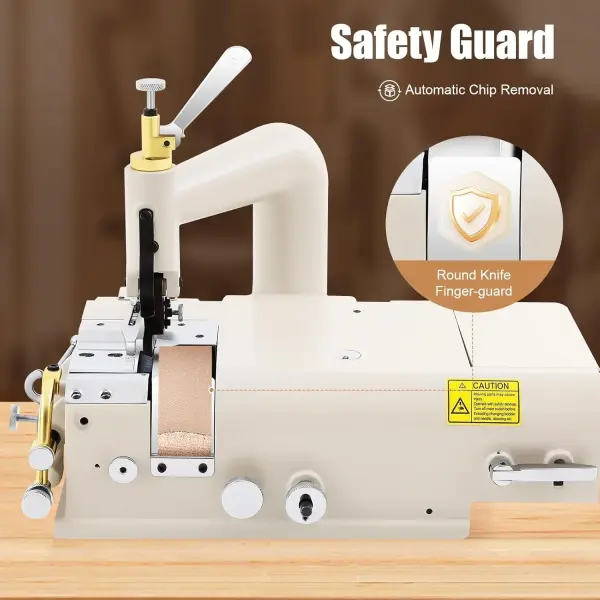 Electric Leather Skiving Machine, Sm-801 Industrial Sewing Machine with Smooth Edges Clear Scale and High Efficiency for Pre-Sewing Process Of Footwear Bags Gloves Etc