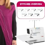 Bernette b62 AIRLOCK Coverstitch Machine | Air Threading, LED Light | Professional Cover Stitching for Knit & Stretch Fabrics