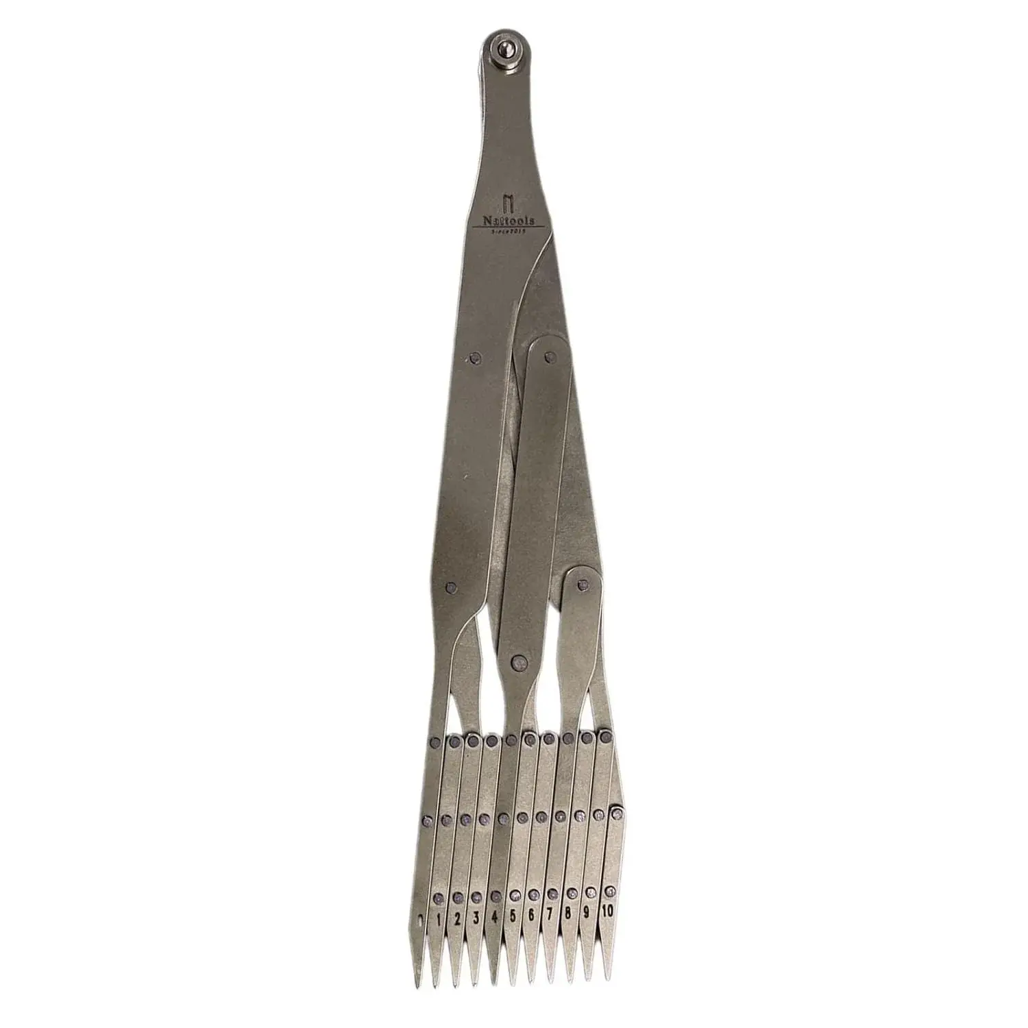 Expanding Sewing Gauge Ruler Stainless Steel Measuring Tool 7.32inch for Drapery Tailoring Pleats Buttons- 11 Point