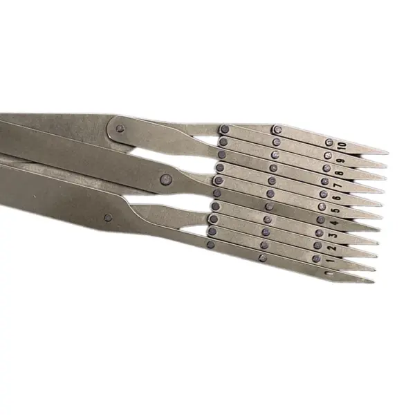 Expanding Sewing Gauge Ruler Stainless Steel Measuring Tool 7.32inch for Drapery Tailoring Pleats Buttons- 11 Point