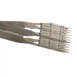 Expanding Sewing Gauge Ruler Stainless Steel Measuring Tool 7.32inch for Drapery Tailoring Pleats Buttons- 11 Point