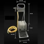 Boot Scrubber, Stainless Steel Shoe Brush Scraper & Footwear Cleaner, with Water Spray Gun, Automatic Scrubber Boot Scraper Boot Brush Mud Remover for Livestock Farm