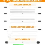 BLUEWING Hollow Spectra Threading Looping Splicing Needles Kit 23pcs Stainless Steel Fishing Rigging Needle Set