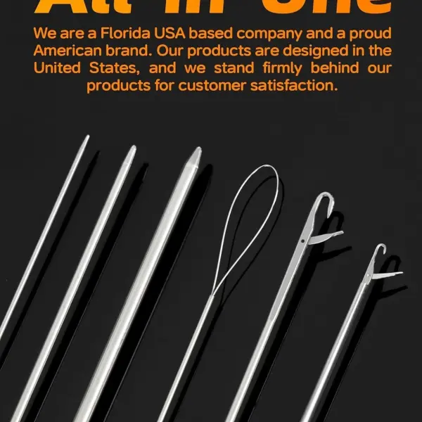 BLUEWING Hollow Spectra Threading Looping Splicing Needles Kit 23pcs Stainless Steel Fishing Rigging Needle Set