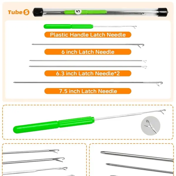BLUEWING Hollow Spectra Threading Looping Splicing Needles Kit 23pcs Stainless Steel Fishing Rigging Needle Set