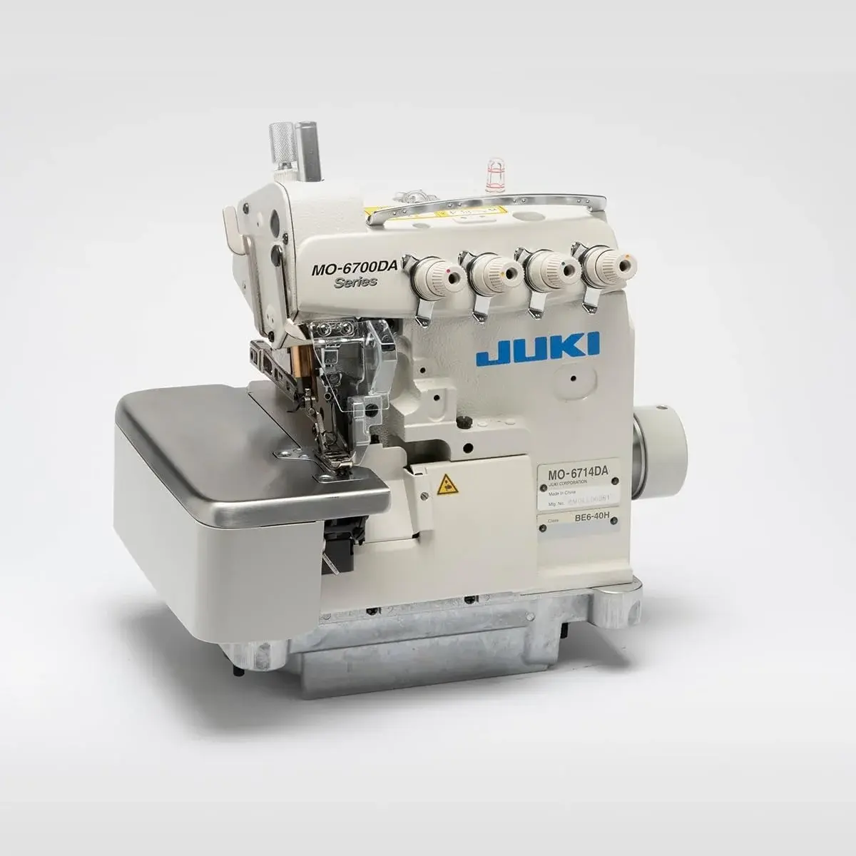 MO-6714DA Industrial 4-Thread Overlock Sewing Machine, High-Speed Serger with Table and Servo Motor