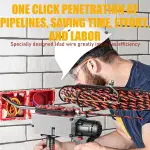 Cordless Automatic Electrician Wire Threading Machine - Brushless Motor Electric Wire Puller Through Wall With Stepless Speed, Wall Wiring Tool For Hydropower Wiring & Construction Work 30m
