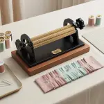 32 Row Adjustable Smocking Pleater with Back Box, Special Needle and Ruffler Sewing Machine Presser Foot Attachment, Gathering Pleats and Ruffles Tool for Clothing Fabric DIY