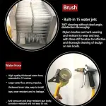 Stainless Steel Boot Cleaning Brush with Water Spray Gun - Effective Mud Removal Tool for Hard-to-Reach Areas, Ideal for Outdoor Gear & Footwear Maintenance