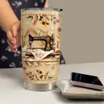 Sewing Tumbler 20oz Stainless Steel Insulated Coffee Travel Mug Cup for Women Girls Grandma Mom Sewing Gifts for Birthday Christmas Mothers Day