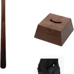 Long Handle Wooden Shoe Horn Boot Spoon Easy Wear Helper Shoehorns for Seniors Adults Kids Pregnant Women, Shoe Spoon Boot Spoons Shoe Wearing Tool Mobility Aid,A65
