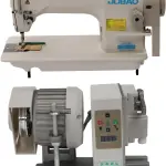 Industrial Sewing Machine, 550W Heavy-duty Lockstitch Sewing Machine with Motor, Electro-mechanization Intelligent Start-stop, 0-5 mm Commercial Grade Sewing Machine