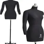 Adjustable Female Dress Form Mannequin with Soft Arms on Wheels - Pinnable Tailors Dummy for Sewing & Crafting Clothes - Ideal Sewing Tool & Display Stand
