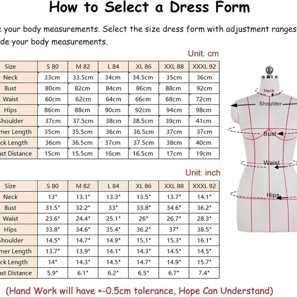 Adjustable Female Dress Form Mannequin with Soft Arms on Wheels - Pinnable Tailors Dummy for Sewing & Crafting Clothes - Ideal Sewing Tool & Display Stand