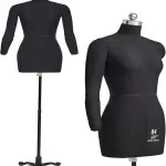 Adjustable Female Dress Form Mannequin with Soft Arms on Wheels - Pinnable Tailors Dummy for Sewing & Crafting Clothes - Ideal Sewing Tool & Display Stand