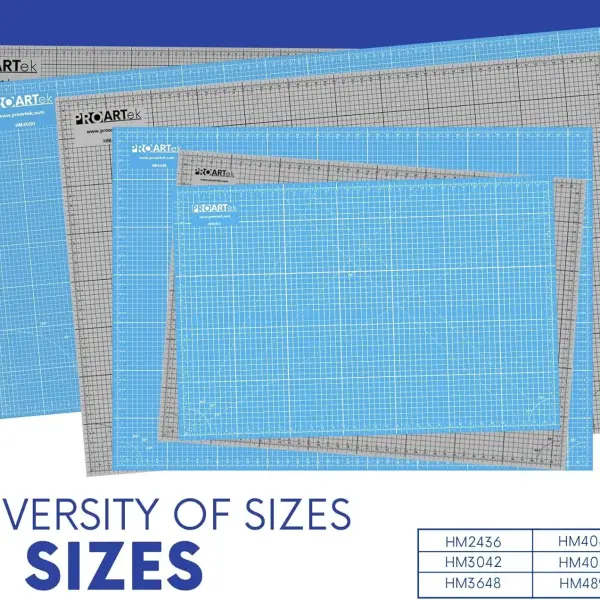 Proartek PK00078 Professional Cutting Mat, HM4060, 40 x 60 Inches; Self-Healing, Double-Sided Blue/Gray Mat for Quilting, Sewing, Hobbies & Crafting