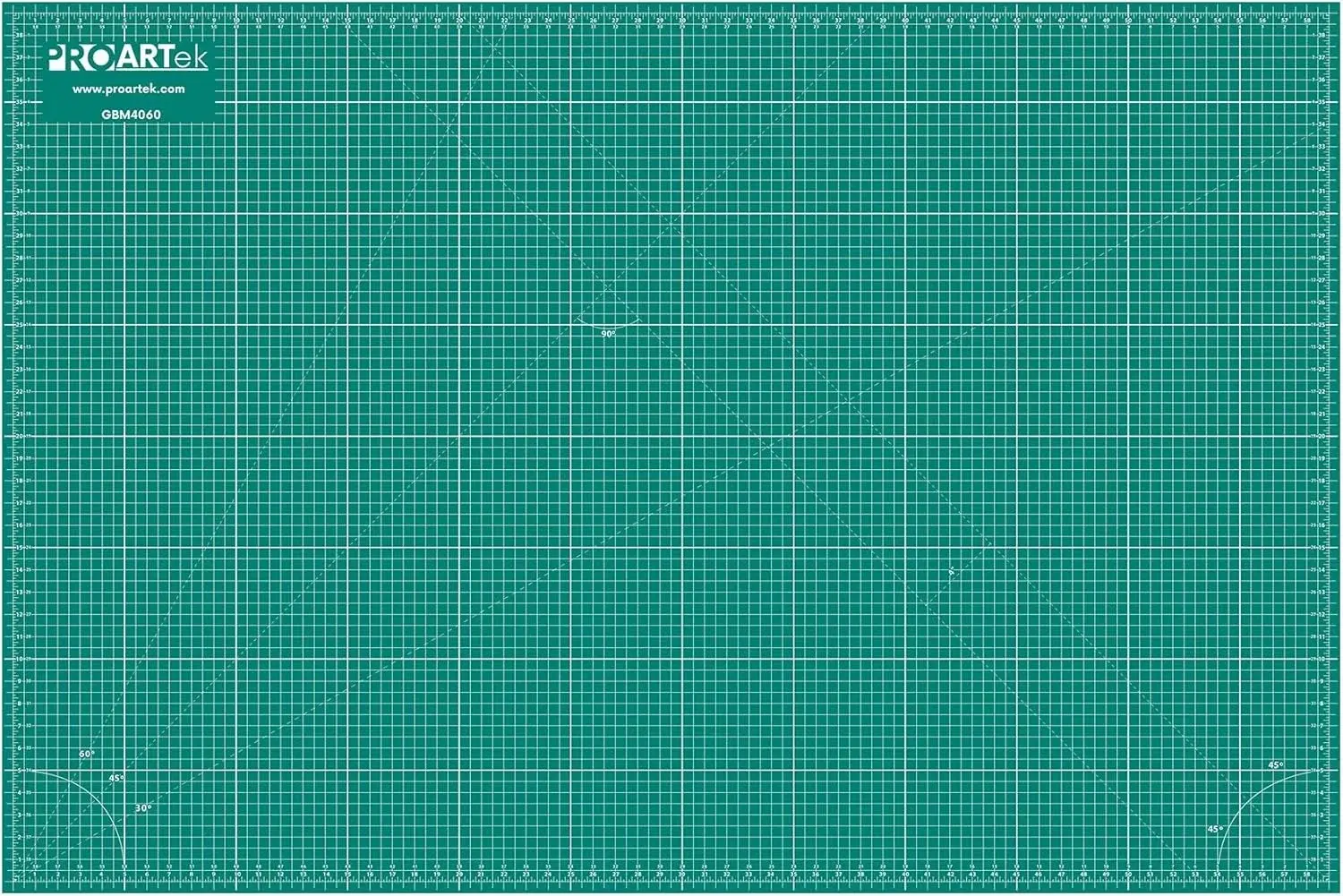 Proartek PK00012 Model GBM4060 Series 40" x 60" Professional Cutting Mat; Double-Sided Green/Black; Self-Healing; For Graphic Arts, Hobbies, Sewing, Scrapbooking, and other Cutting Projects