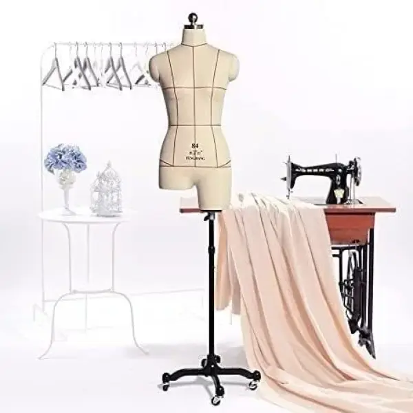 Adjustable Female Mannequin Body - Pinnable Dress Form Torso for Tailors & Fashion Designers, Portable Sewing Tool for Dressmaking, Ideal for Creative Projects