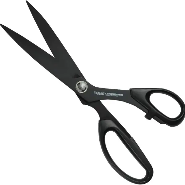CANARY Japanese Sewing Scissors 10.5", Made in JAPAN, Professional All Purpose Scissors for Fabric, Cloth, Vinyl Sheet, Adhesive, Wallpaper, Non-Stick Coating Blade, Black