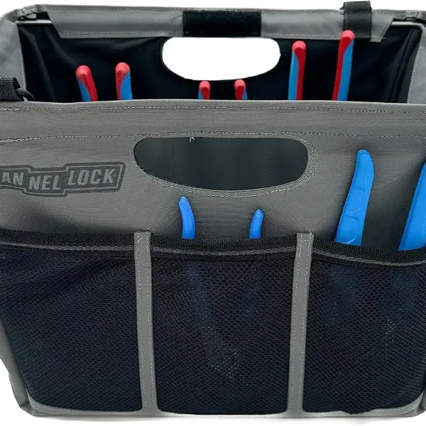 CHANNELLOCK TGM3G PRO 10-Pocket Premium Tool Tote, Water Resistant Tool Bag, LASERLOCK FABRIC, Manufactured to U.S. Military Specifications, 100% Made in USA