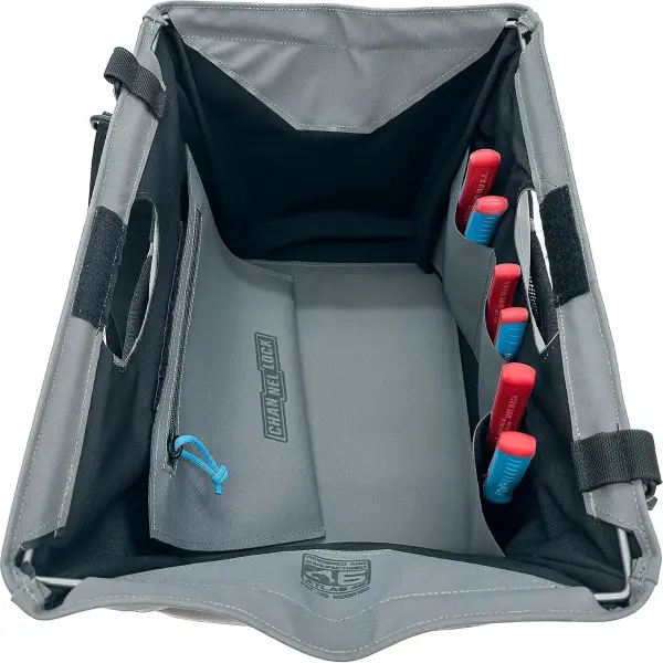 CHANNELLOCK TGM3G PRO 10-Pocket Premium Tool Tote, Water Resistant Tool Bag, LASERLOCK FABRIC, Manufactured to U.S. Military Specifications, 100% Made in USA
