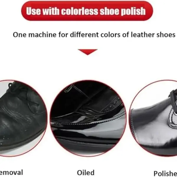 Commercial Electric Shoe Polisher Machine for Hotels - Dual Brush Automatic Cleaner Kit for Leather Shine & Dust Removal (Black Gold) - Professional Shoe Care Solution