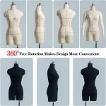 Adjustable White Dress Form on Wheels, S-Model 80 Tailor Mannequin Dummy for Clothing Design, Ideal for Dressmakers & Fashion Designers, Versatile Sewing Tool