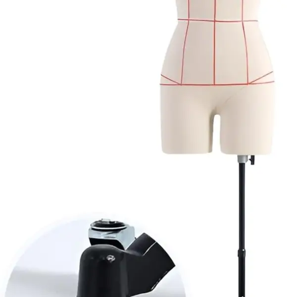 Adjustable White Dress Form on Wheels, S-Model 80 Tailor Mannequin Dummy for Clothing Design, Ideal for Dressmakers & Fashion Designers, Versatile Sewing Tool