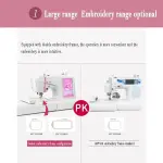 Computer Sewing Machine, Fully Automatic Computer Embroidery Machine with 7-inch Color Touch Screen, Supports Pattern Editing and U Disk Reading and Import, 162 Kinds Of Stitches