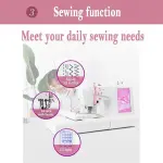 Computer Sewing Machine, Fully Automatic Computer Embroidery Machine with 7-inch Color Touch Screen, Supports Pattern Editing and U Disk Reading and Import, 162 Kinds Of Stitches