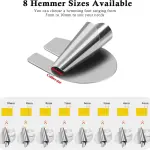TIGARI Sewing Rolled Hemmer Foot, 7/8/9/10mm Rolled Hem Presser Foot, 4 Sizes Wide Hemming Machine Rolled Hem Pressure Foot Hand Industrial Sewing Machine Sewing Accessories