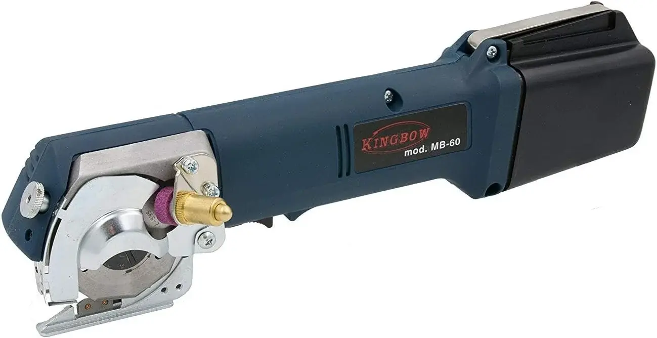 Kingbow Cordless MB-60 Cutter Electric Rotary Shear Cordless Mult-Layer Fabric Cutter Cordless Leather Cutter Cordless Carpet Cutter Micro Top MB-60 MB-60 (MB-60 Cordless Cutter)