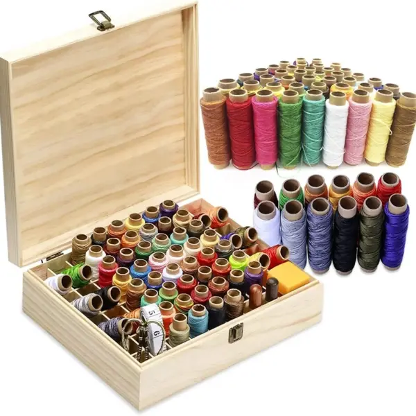 EINVARIOUS Leather Sewing Kit Upholstery Repair Including Waxed Thread Polyester and Hand Needles