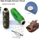 EINVARIOUS Leather Sewing Kit Upholstery Repair Including Waxed Thread Polyester and Hand Needles